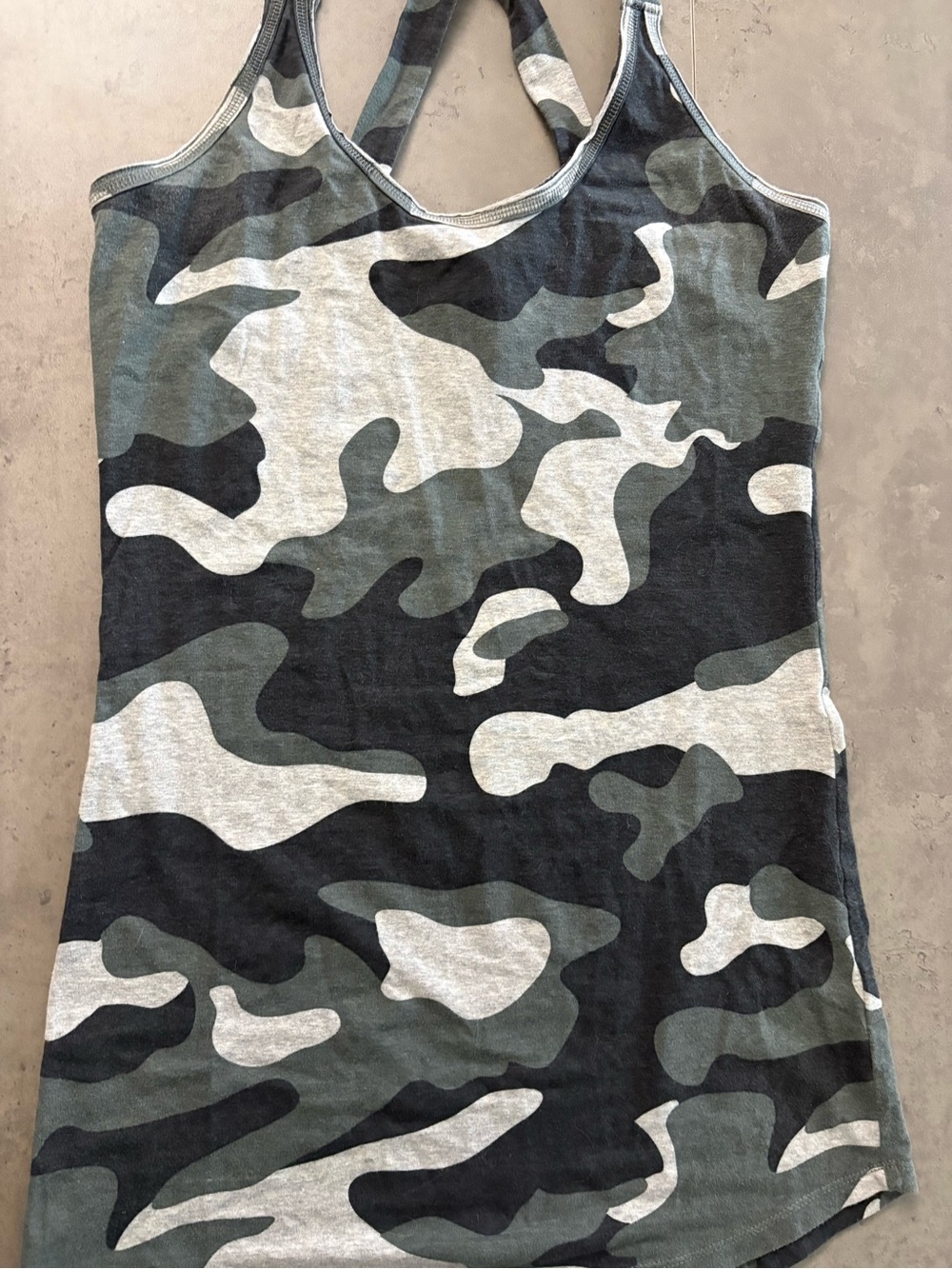 Women’s Camo Racerback Tank Top - Green/Black